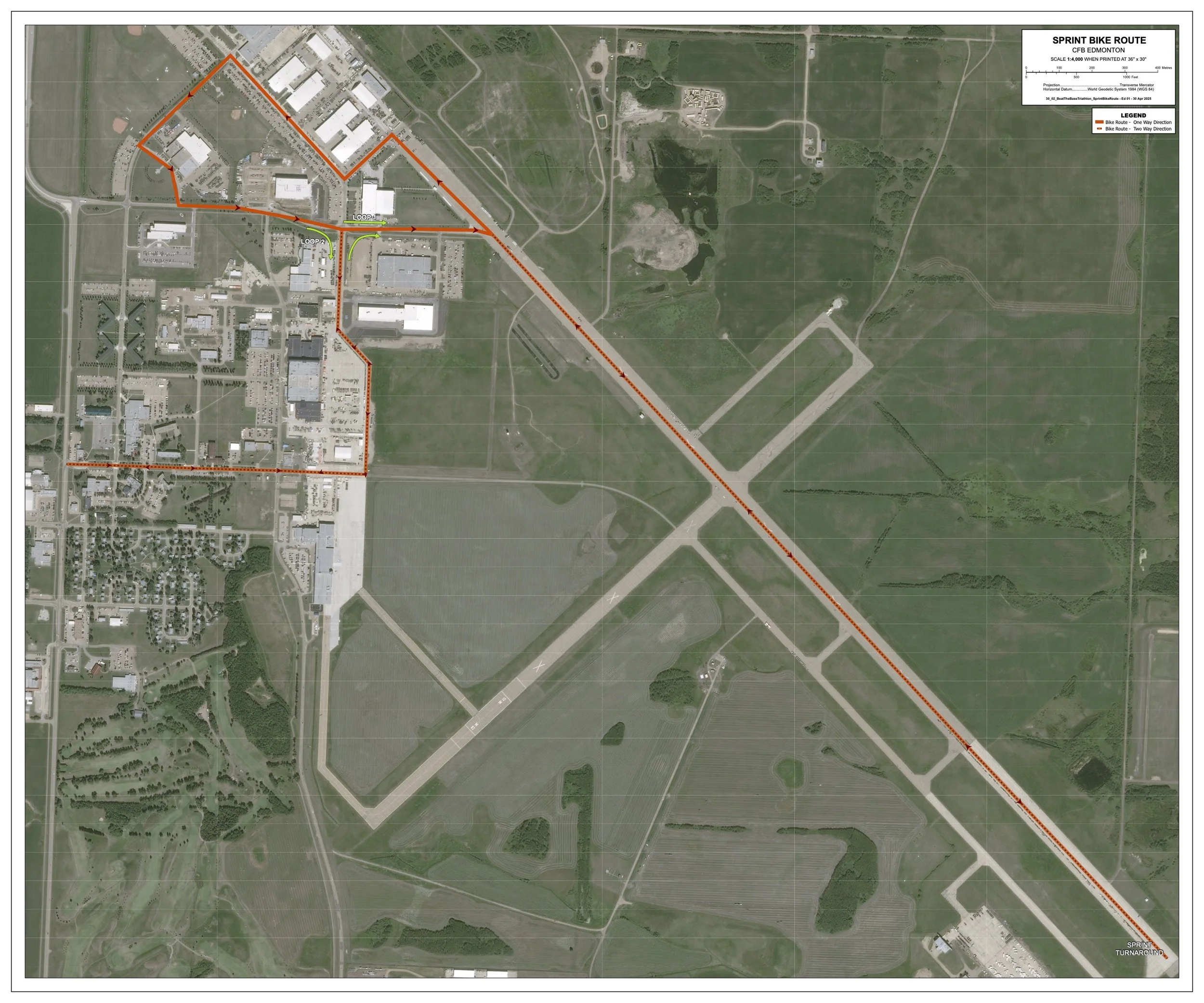 Beat-the-Base Bike Route (Sprint and Super-Sprint)