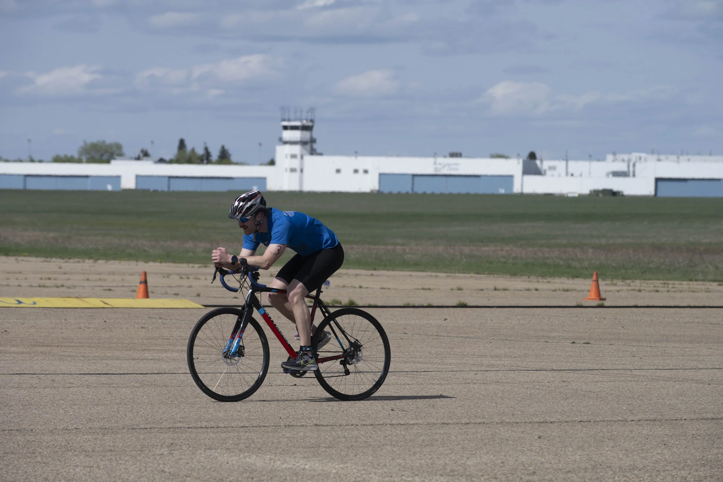 A 2025 Beat-the-Base competitor hammering down the runway, feeling the need for speed.