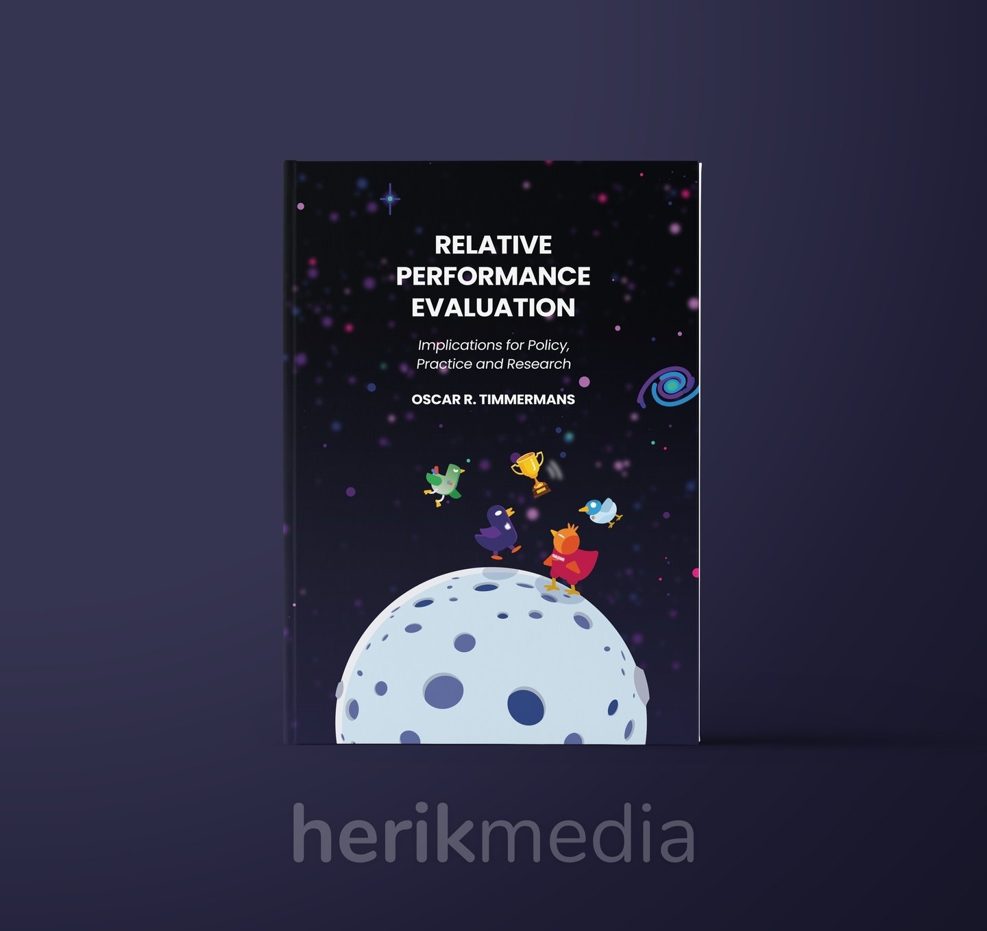It has been a while, but here it is! 
My thesis cover design in the style of videomakers Kurzgesagt. 

They make very interesting videos about the universe. And my client got permission to have a cover design for his thesis made in this style. I real