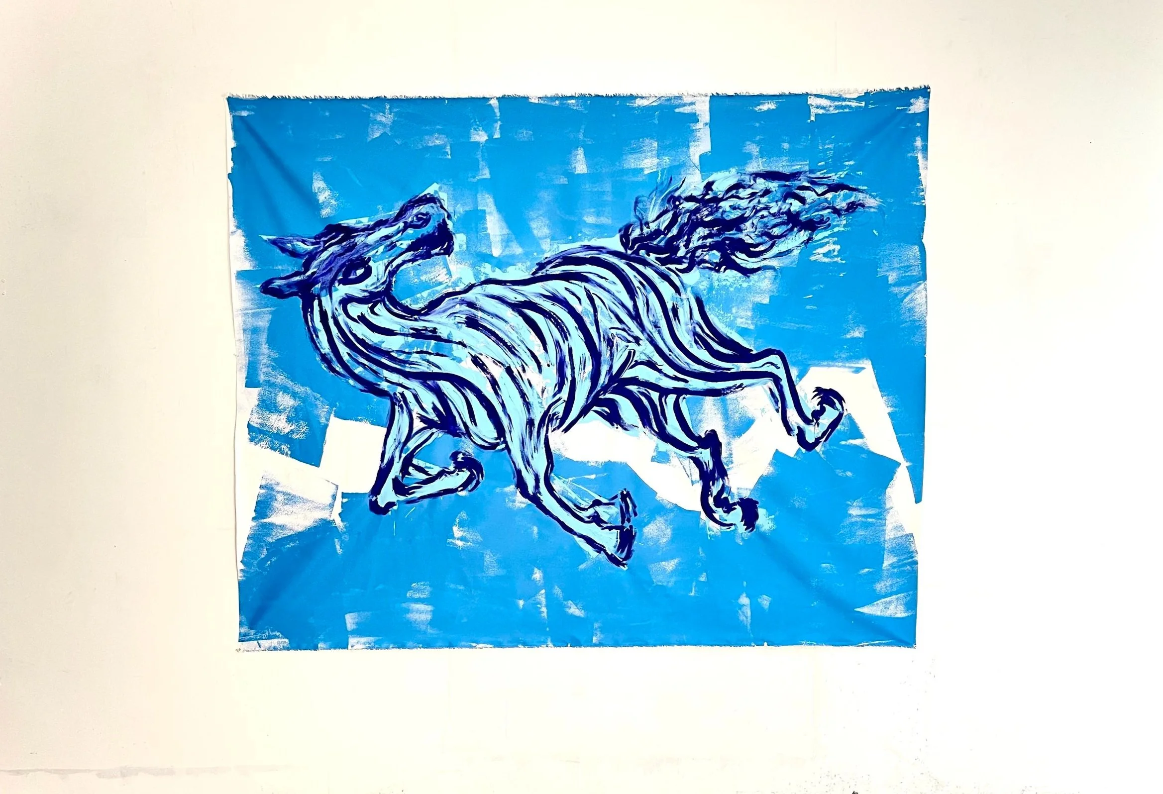 Collapse / 
latex and ink on canvas / 
62 1/2" x 78 1/4"