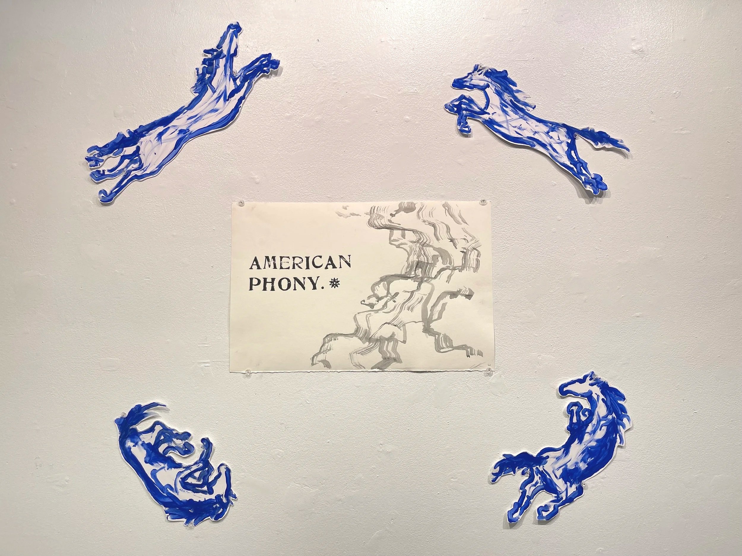 American Phony / letterpress, ink, and acrylic on paper / 42" x 49" / $275