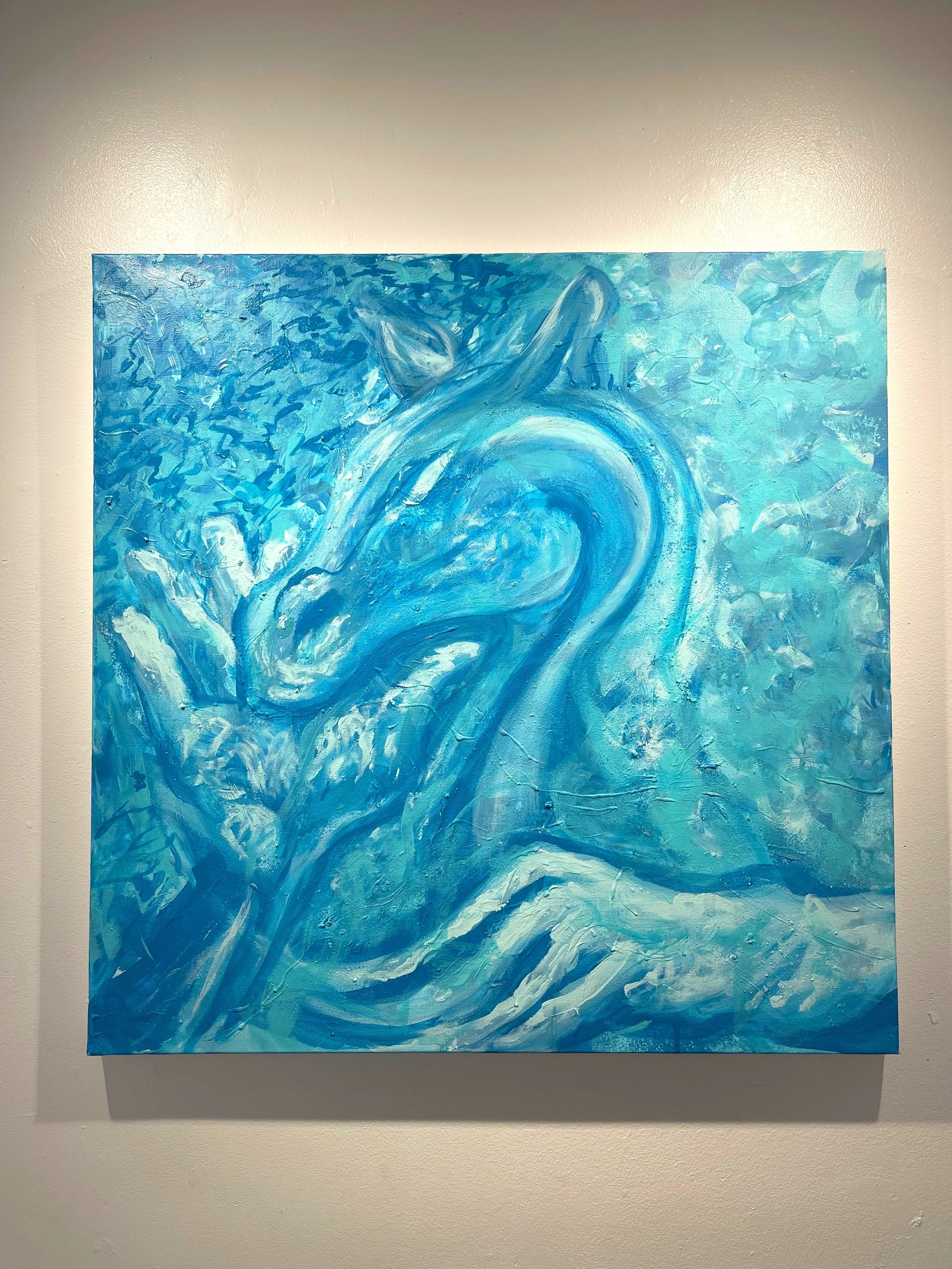 Consumption / latex, acrylic, and watercolor on canvas / 30" x 30" / $700