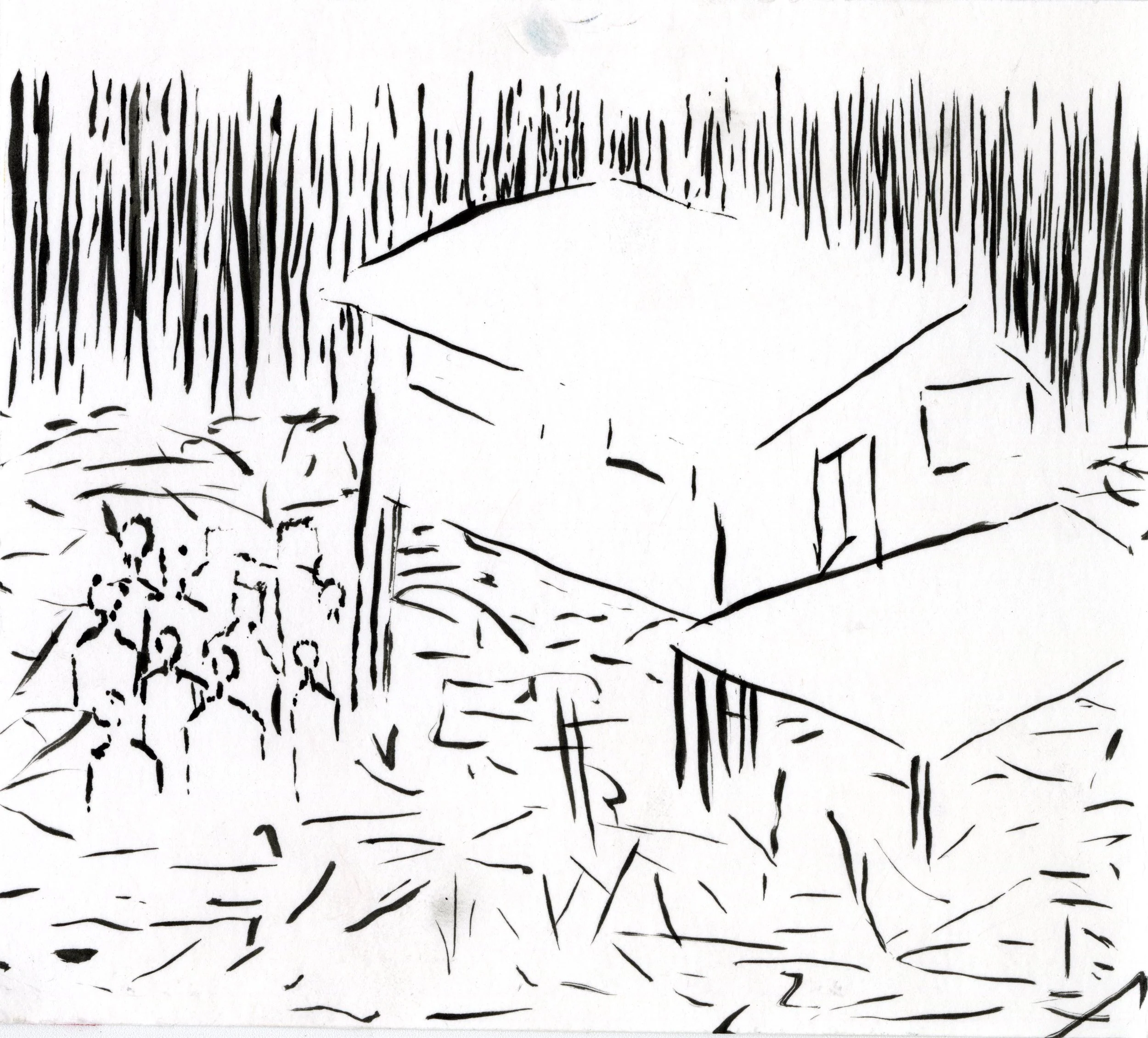 Homes / 
ink on paper / 
5" x 5 1/2"