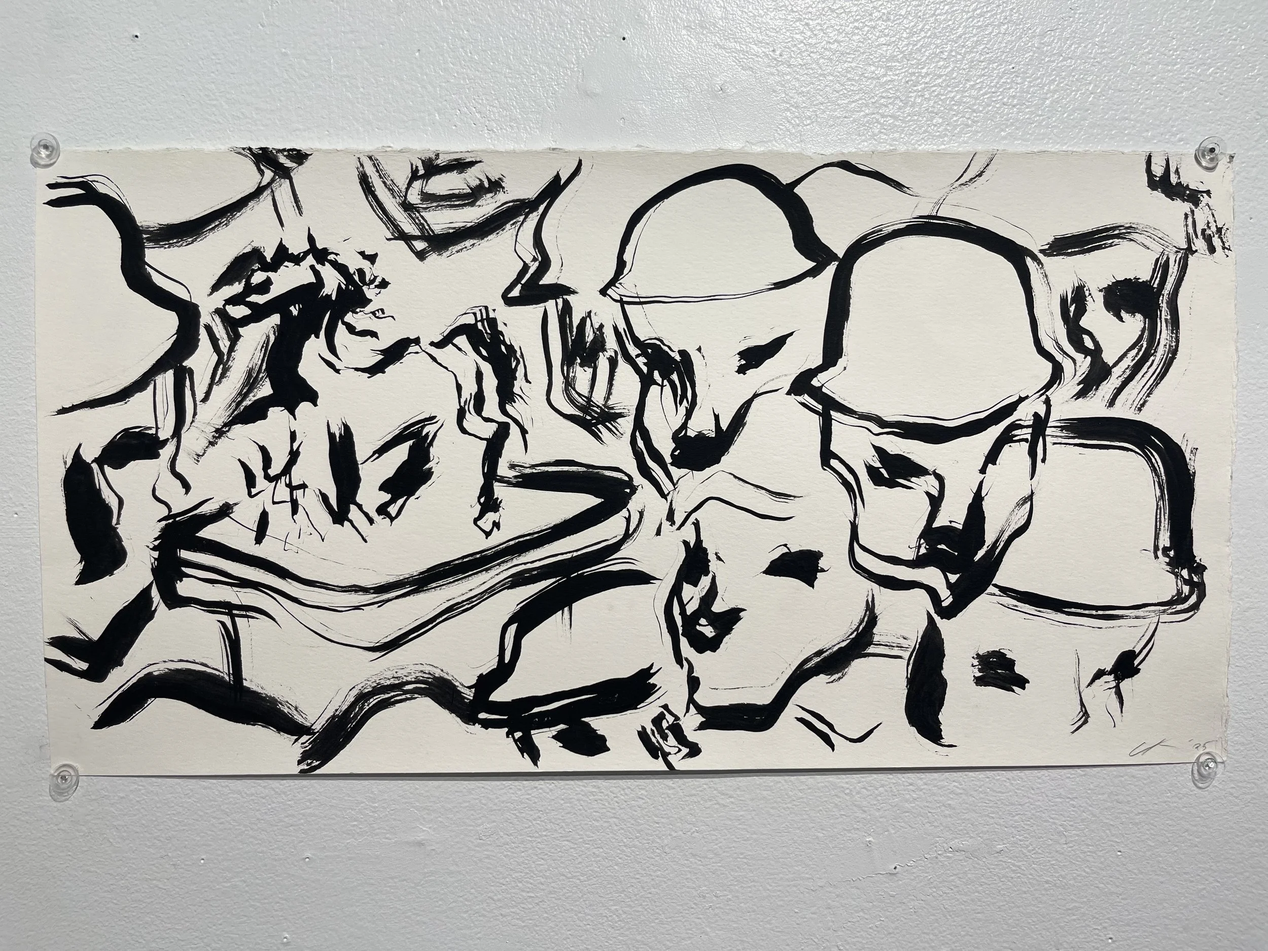 Safe From Me / ink on paper / 10" x 19"