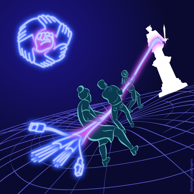 Illustration Digitale Kulturen... demokratisieren (Lisa Bogerts)