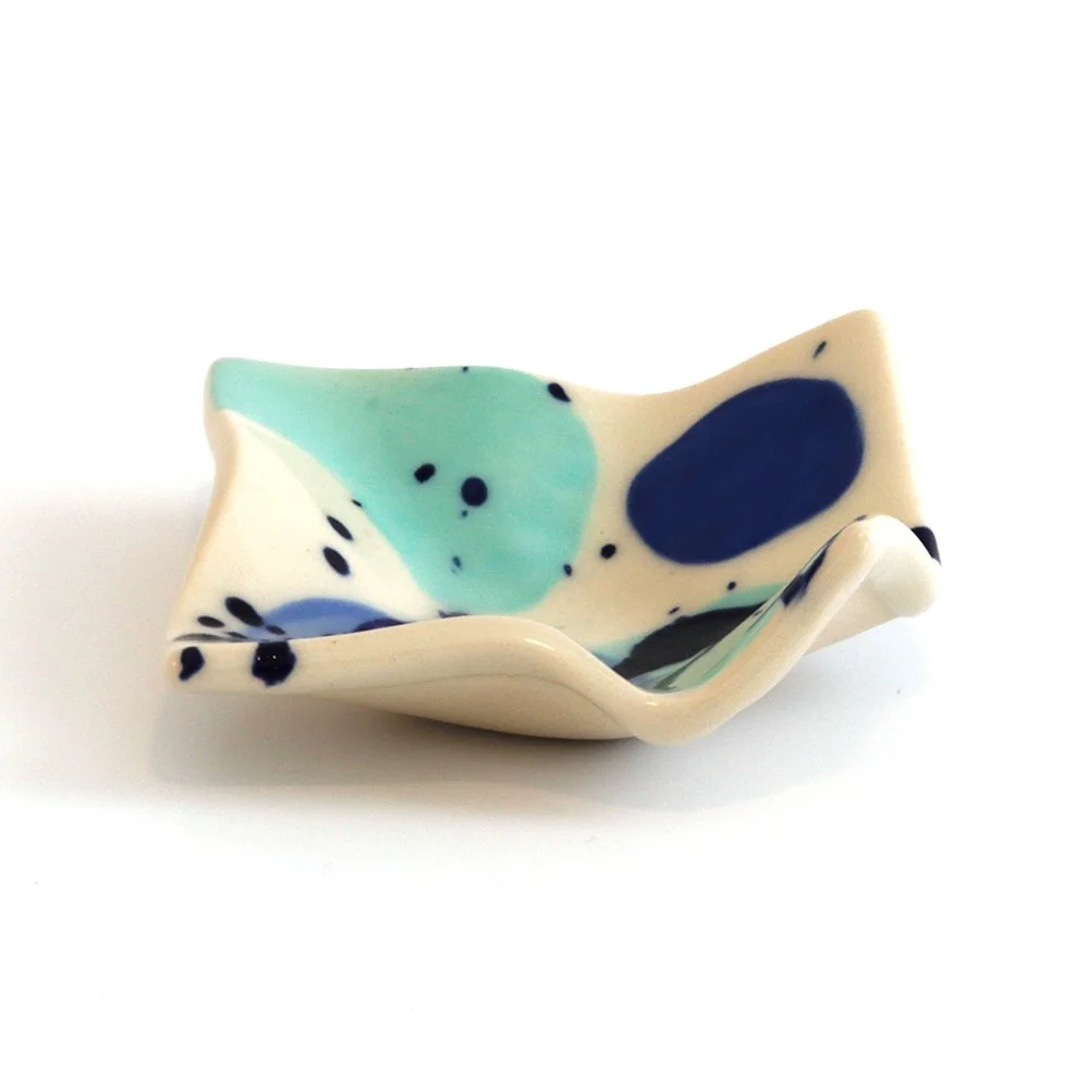 Square Bauble Dish 〰️ Blues