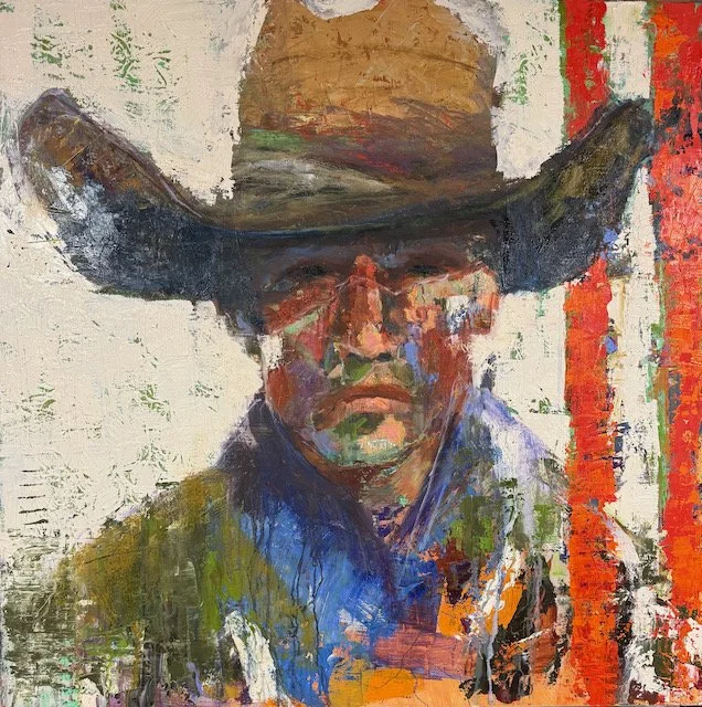 "Buck". Acrylic on panel.  30x30.  SOLD