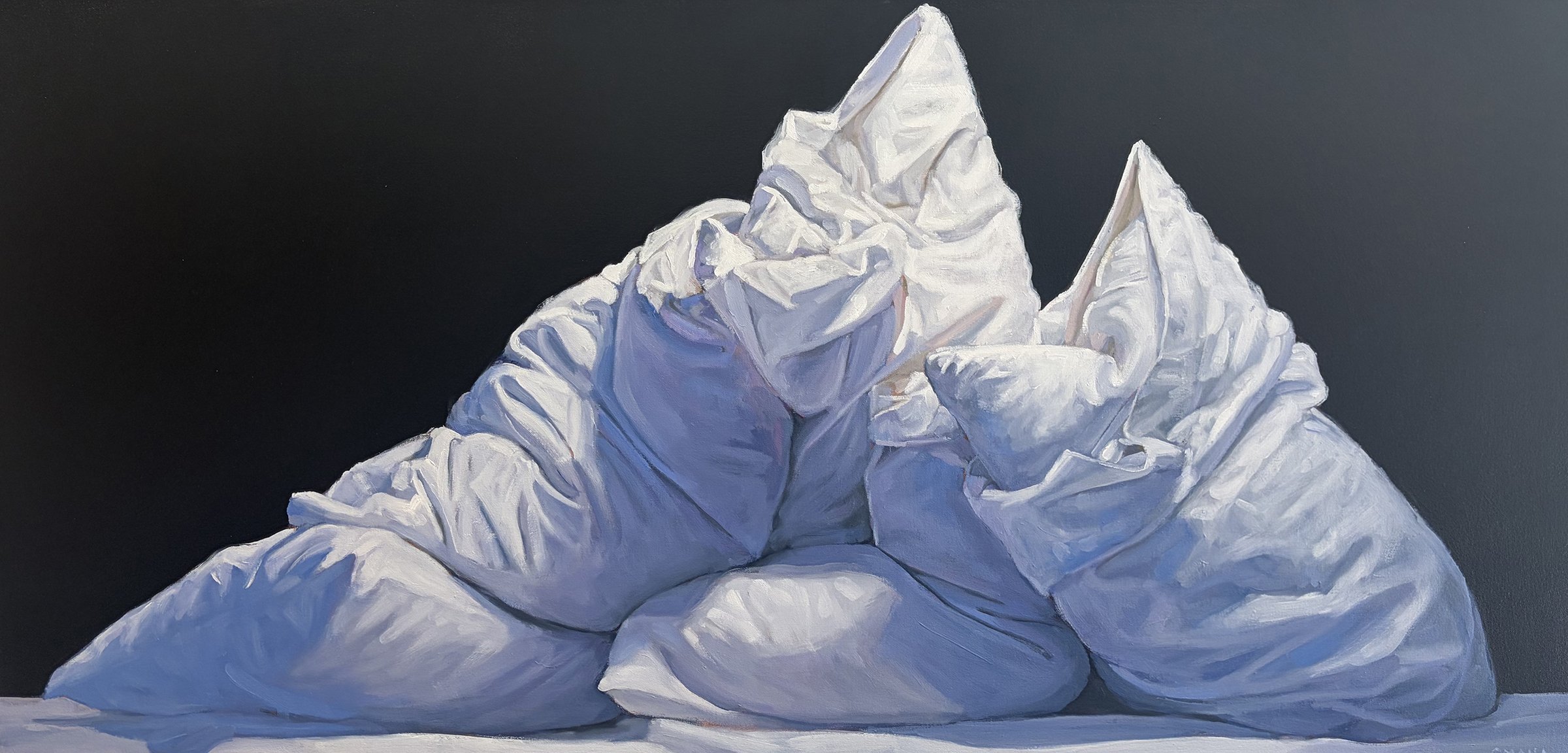 Waiting For Me, Oil on Canvas, 27 x 57"
