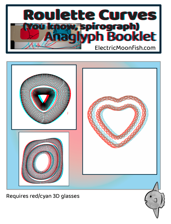 Roulette (Spirograph ™) Curves Anaglyph Bundle