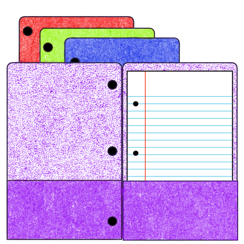 School supplies icons
