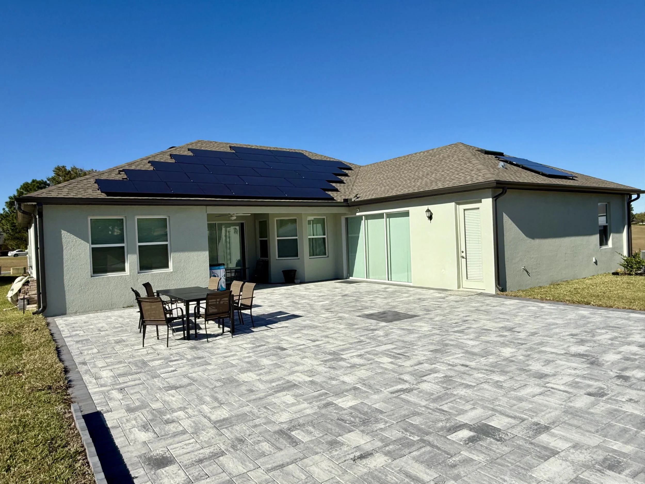 Dark Bronze seamless gutters installed on Magnolia Grove home in Southeast Ocala, Florida