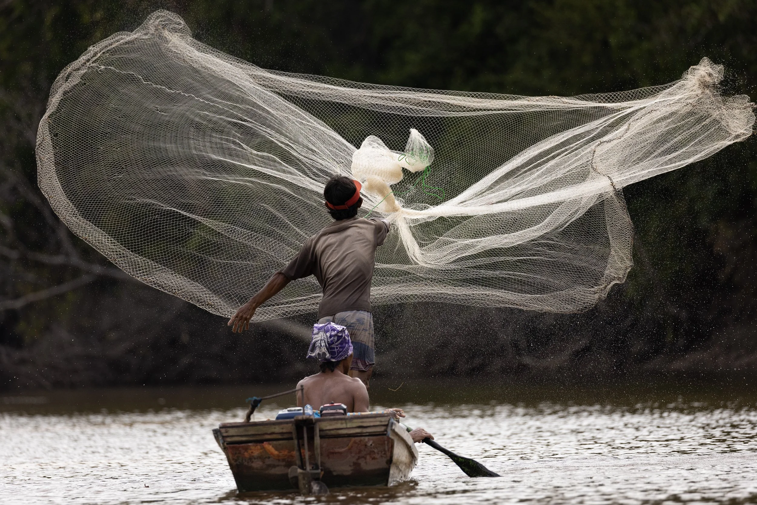 Fishermen in Central Borneo