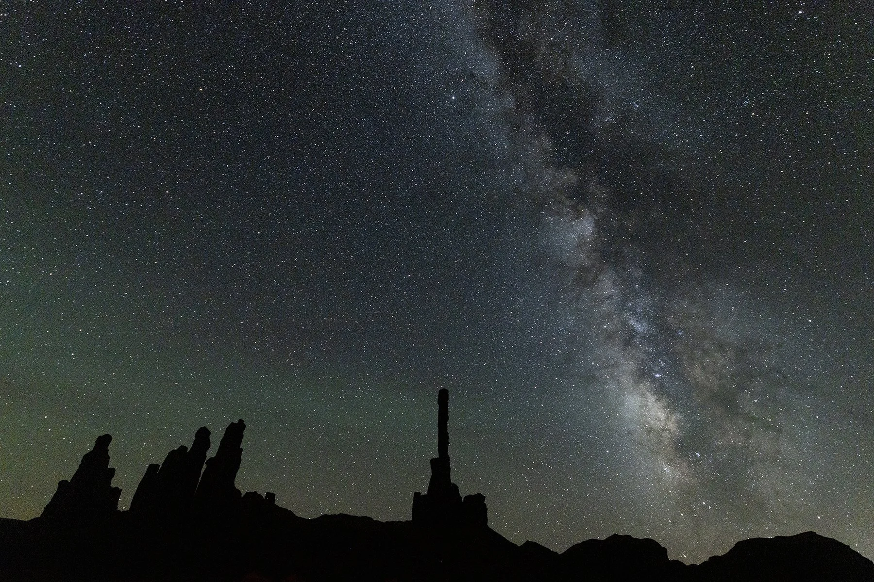 Night sky in Monument Valley in the Navajo Nation