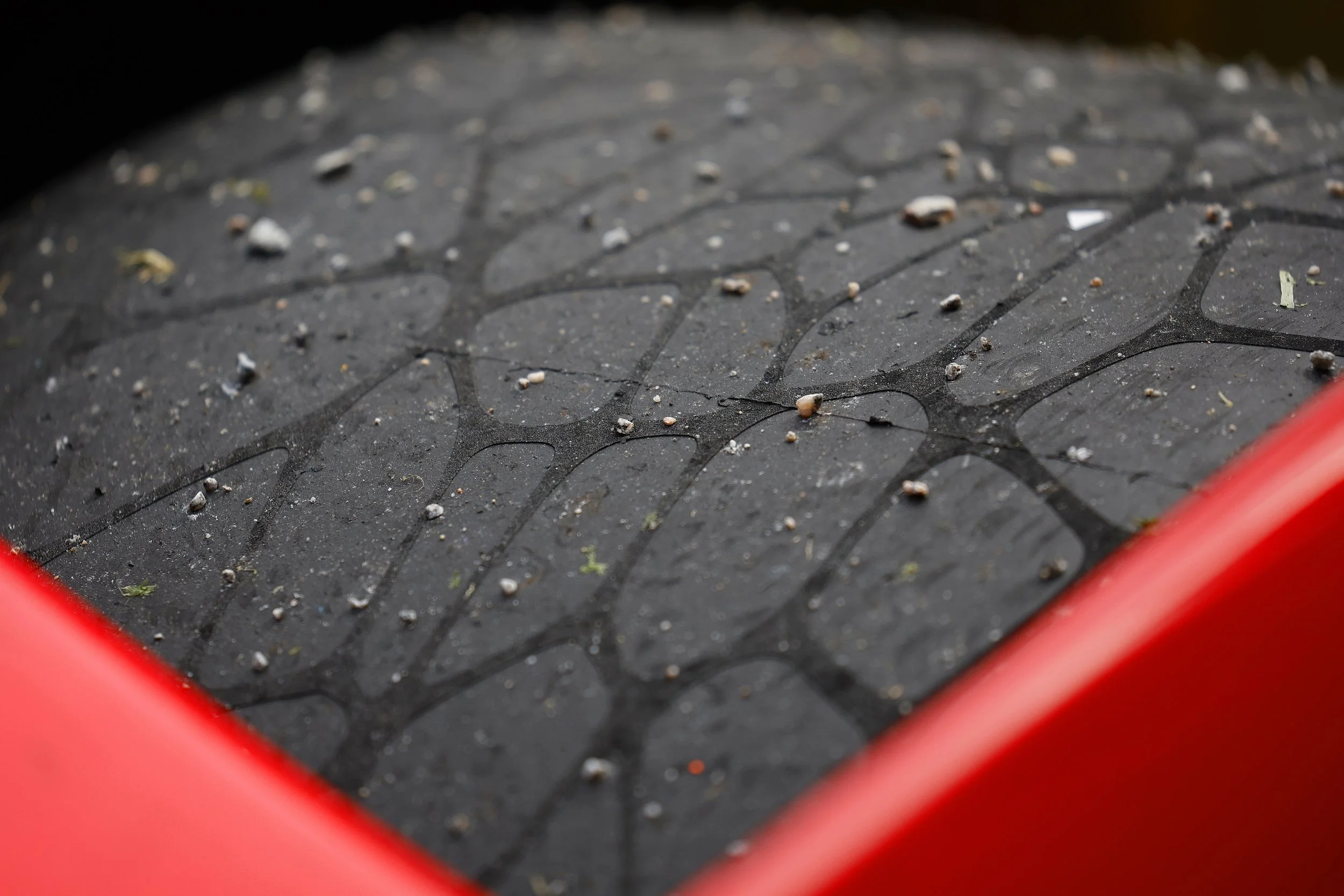 Detail of a Michelin race tire