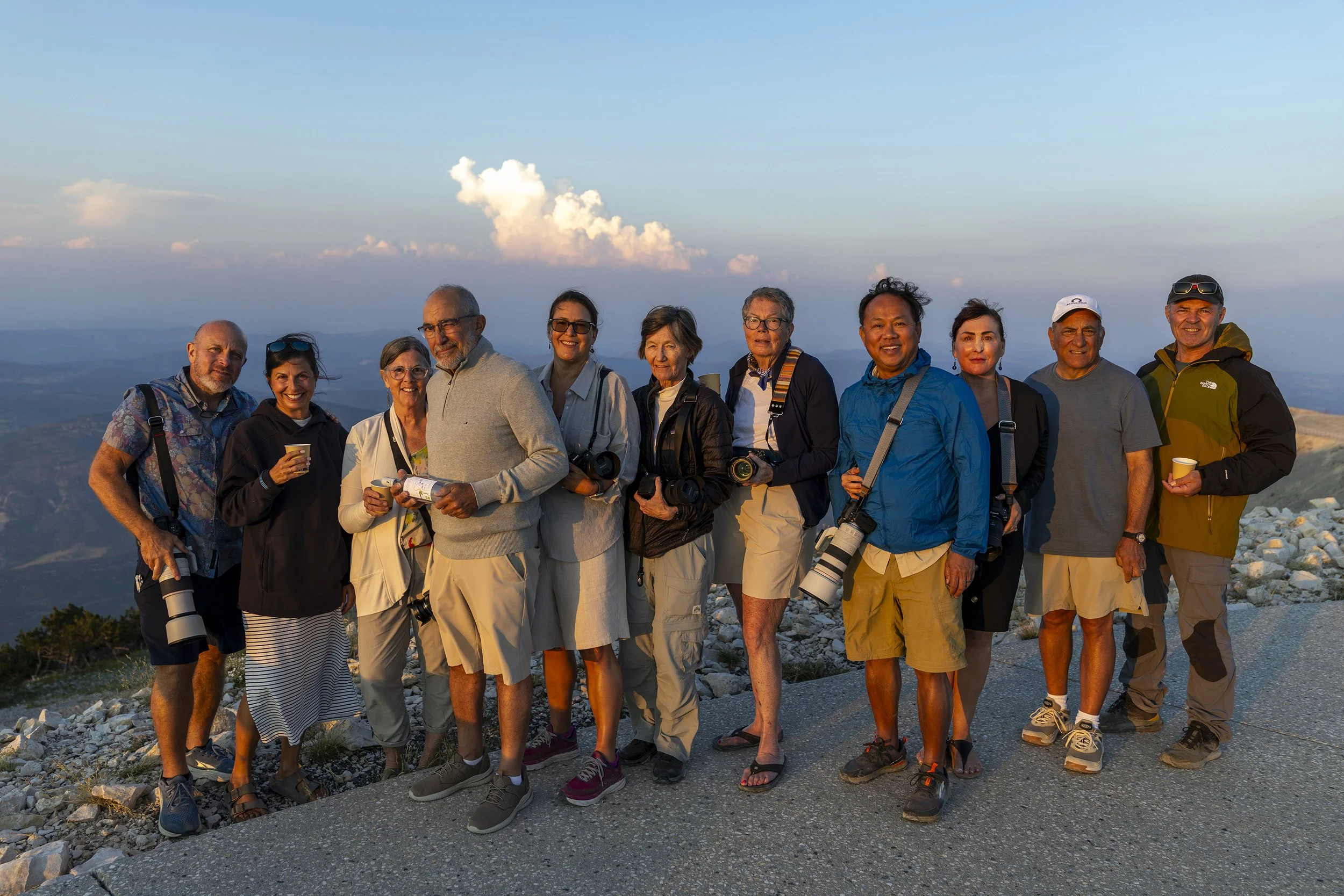 Photography group in the South of france ready for a workshop and photo adventure
