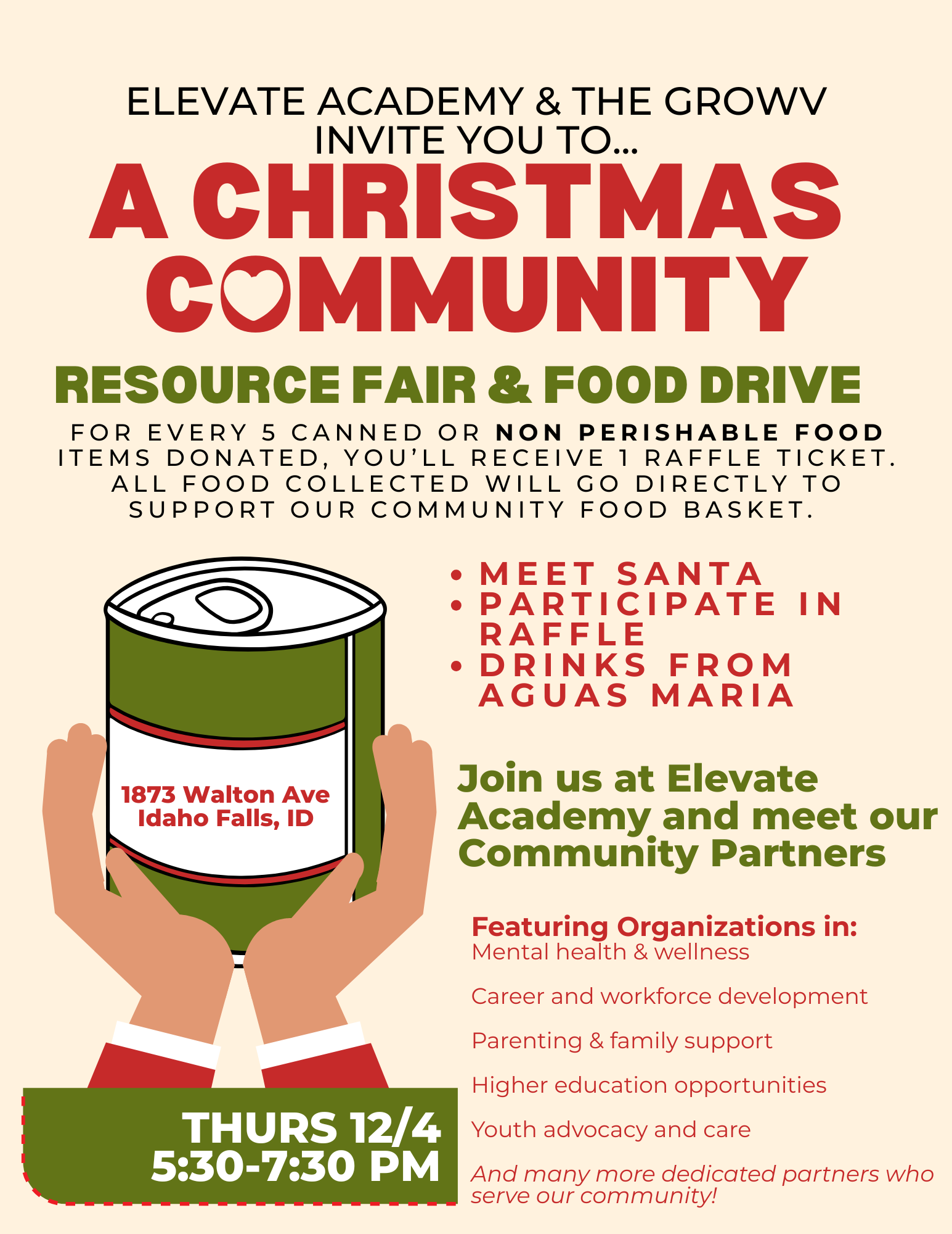 Huge Success at our Community Resource Fair and Food Drive with Elevate Academy