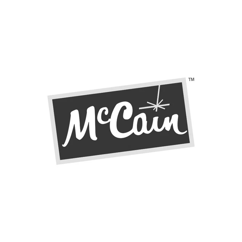 Black and white McCain logo.