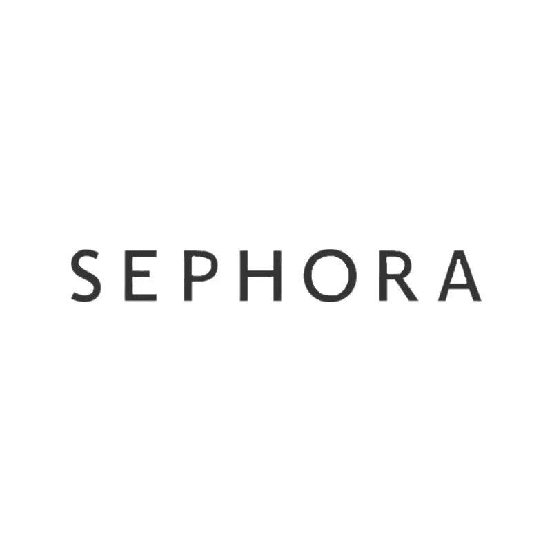 Sephora logo in black text on a white background.