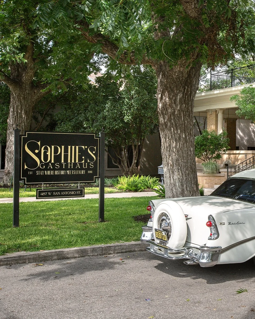 Sophie&rsquo;s Gasthaus stands as a living testament to New Braunfels&rsquo; German heritage and creative spirit.

Our 1906 property, once home to Captain Dr. Karbach, has been thoughtfully reimagined as a premiere boutique hotel &amp; gathering dest