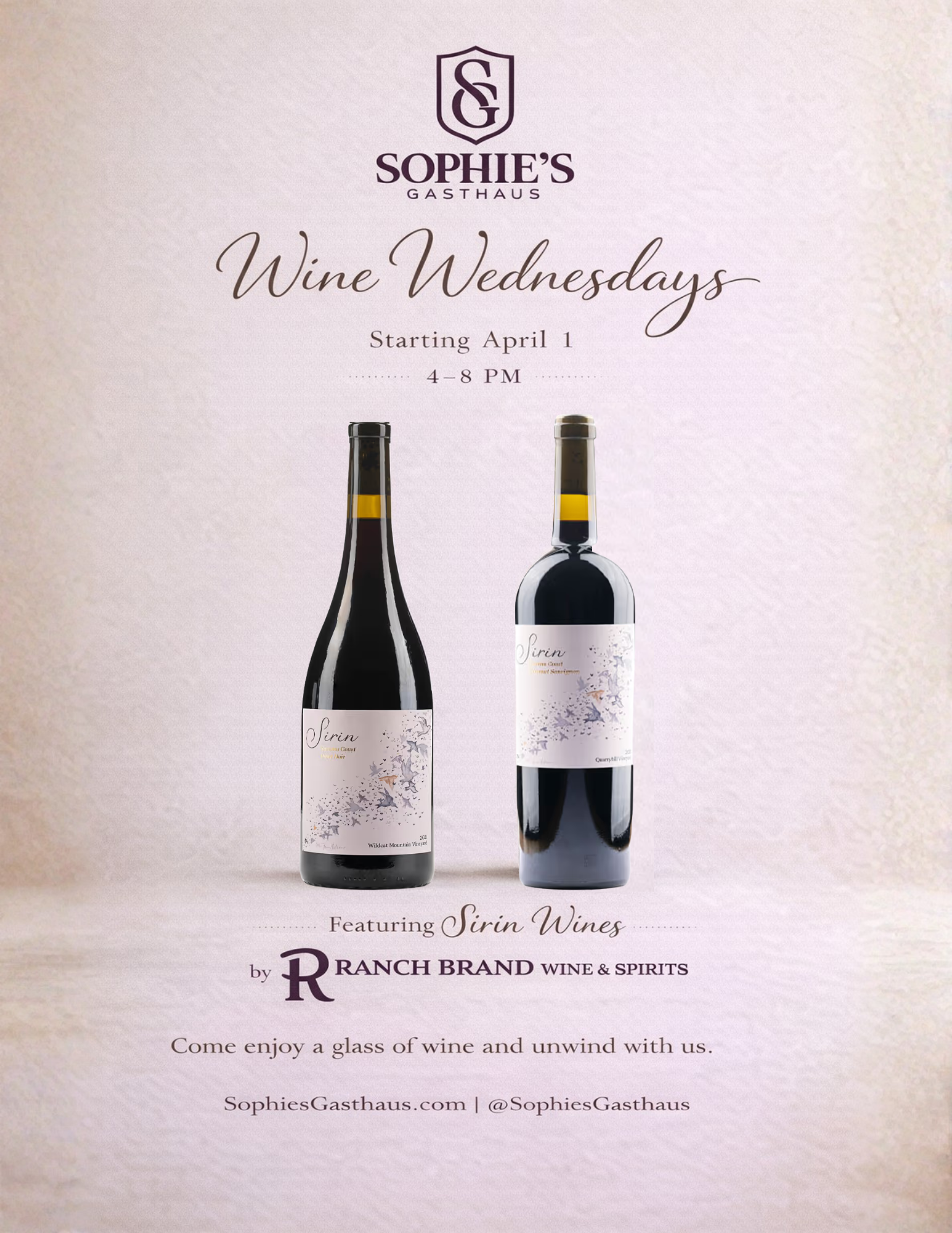 Wine Wednesdays with Ranch Brand Wine and Spirits