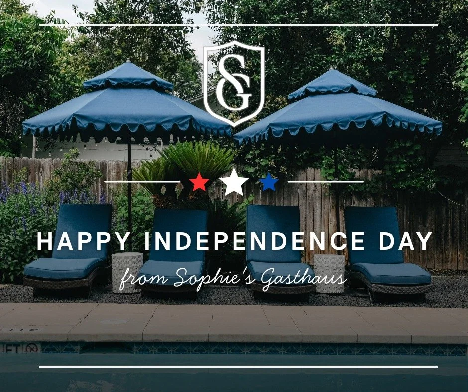 Celebrating freedom, community, and the simple moments that bring us together. Happy Independence Day from Sophie's Gasthaus.