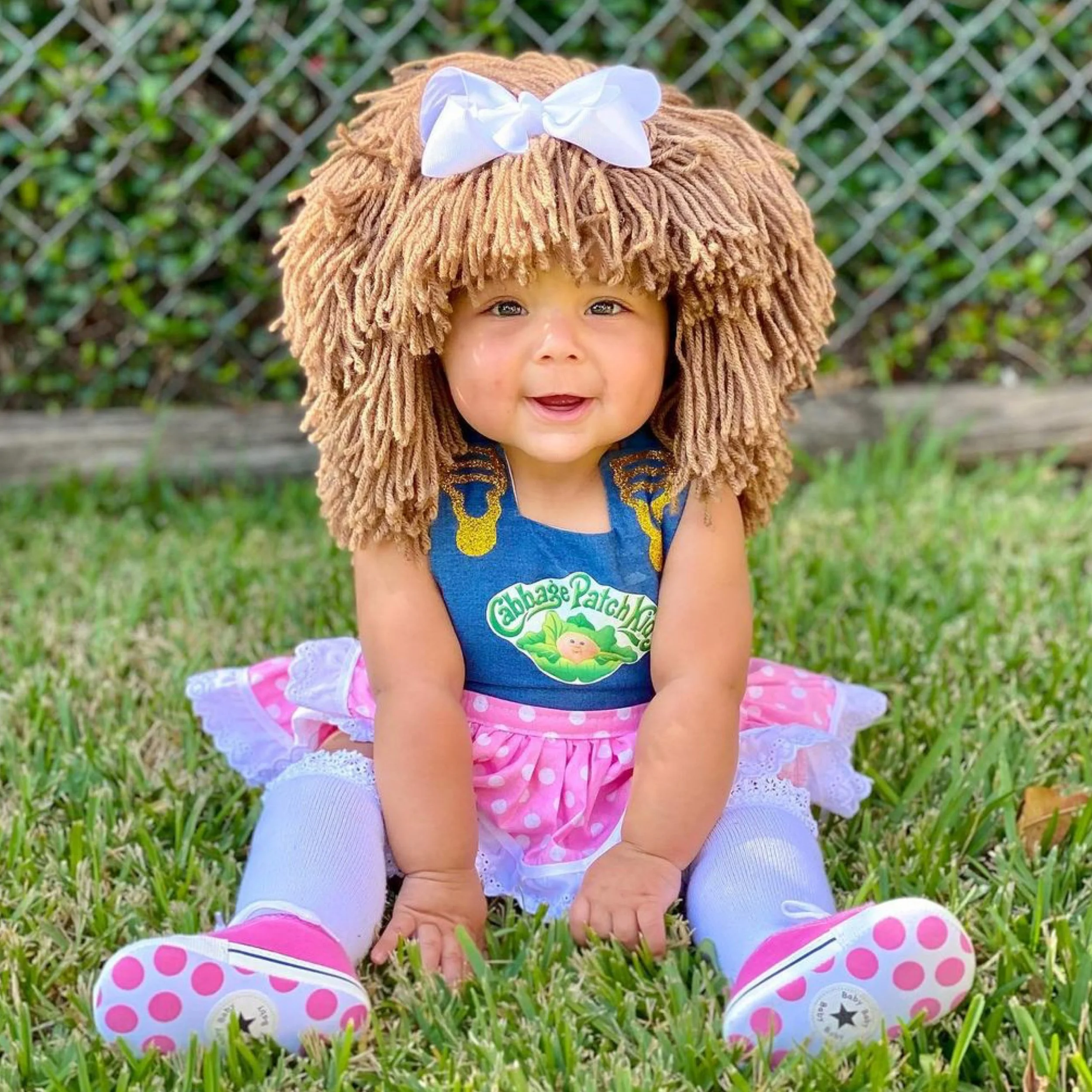 DELUXE Denim & Pink Dot Romper — JaydenandOlivia