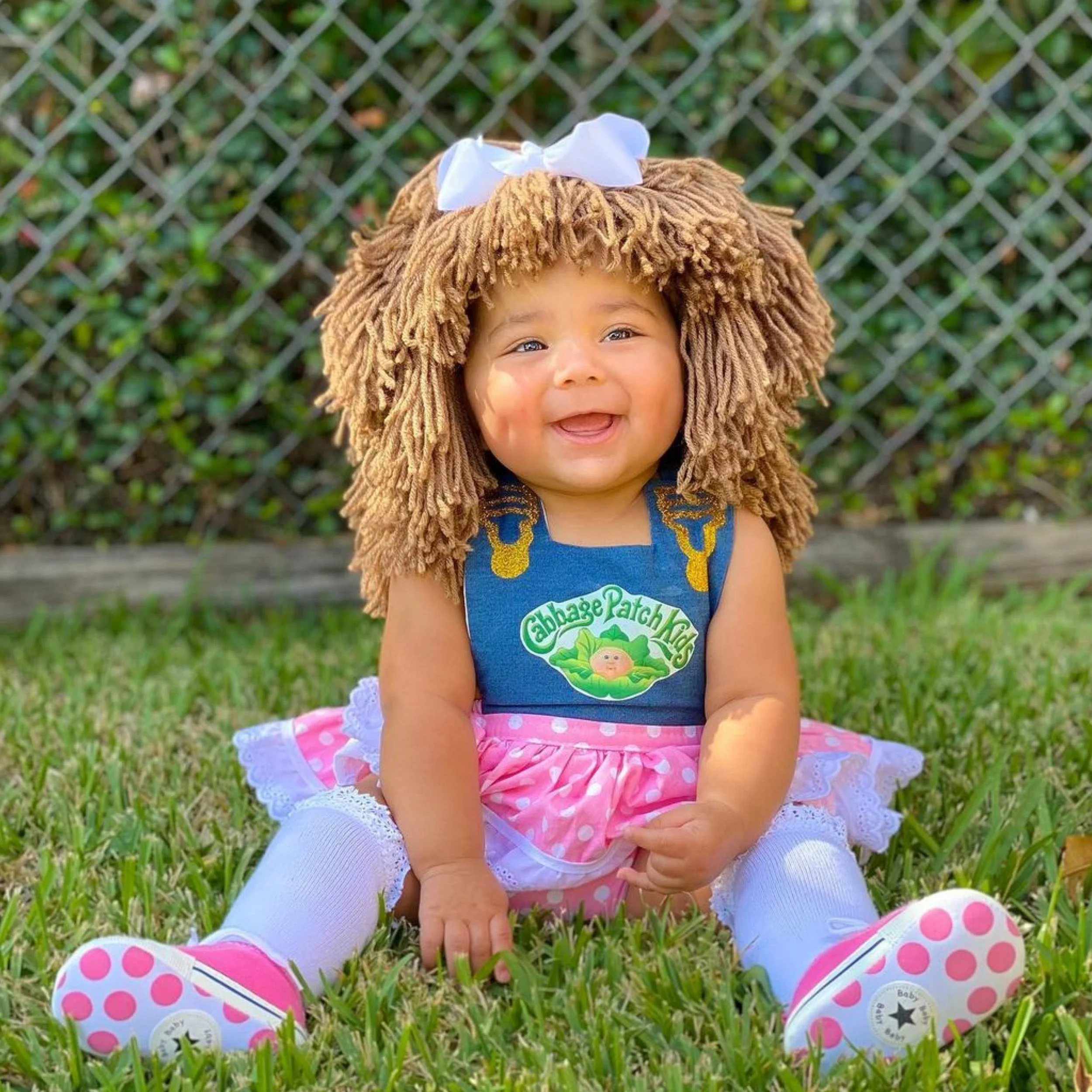 DELUXE Denim & Pink Dot Romper — JaydenandOlivia