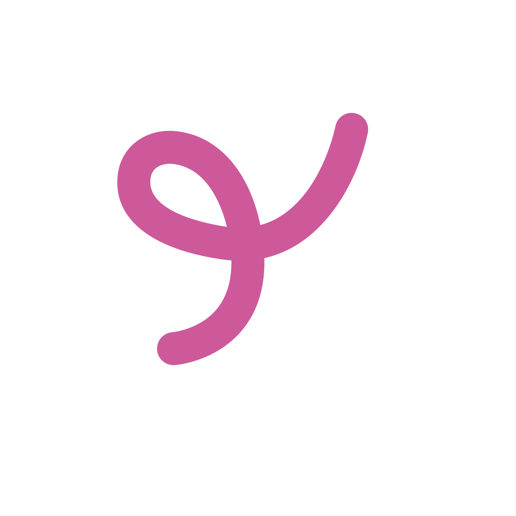 Stylized pink letter 'Y' on a black background.