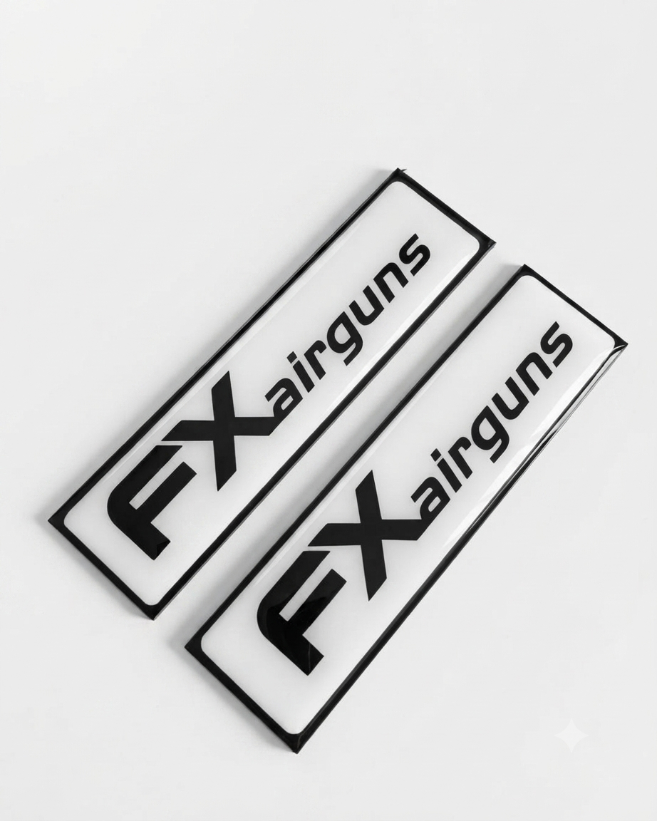 2 Premium FX Airguns Domed Resin Badges