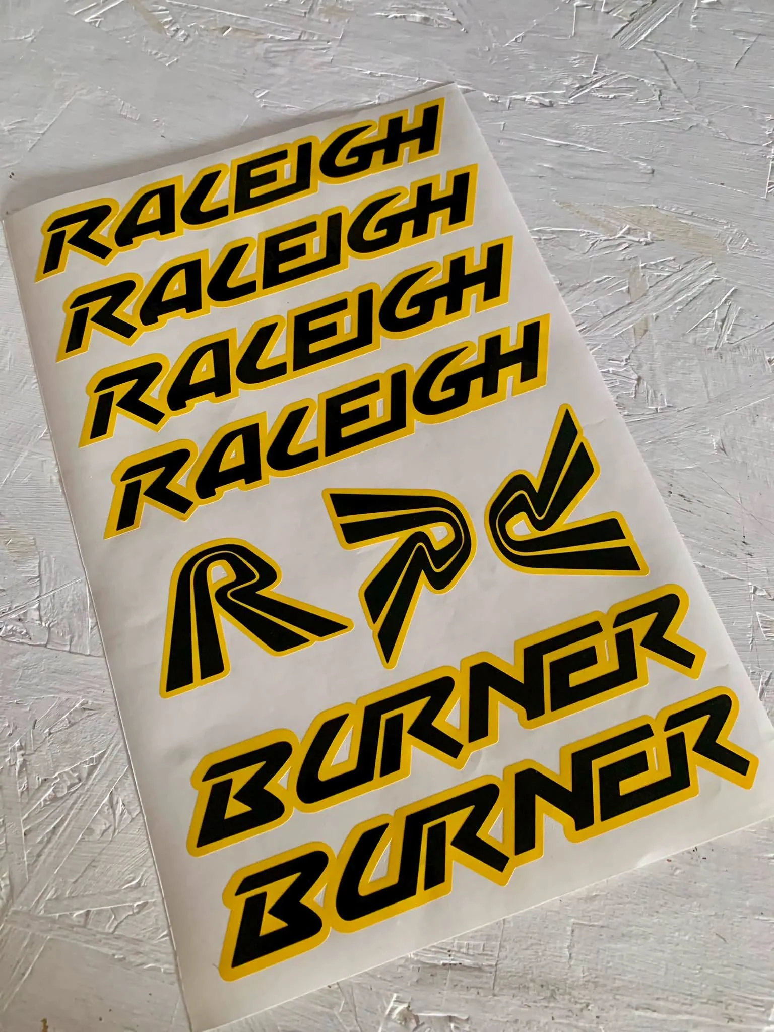 Raleigh Burner Decal Pack