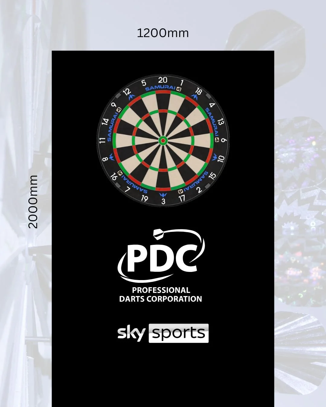 XL Darts Backdrop And Decal Package