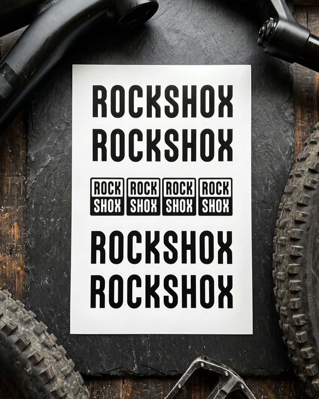 RockShox MTB Fork & Frame Decal Pack (8-Pack) – Premium Vinyl Suspension Graphics