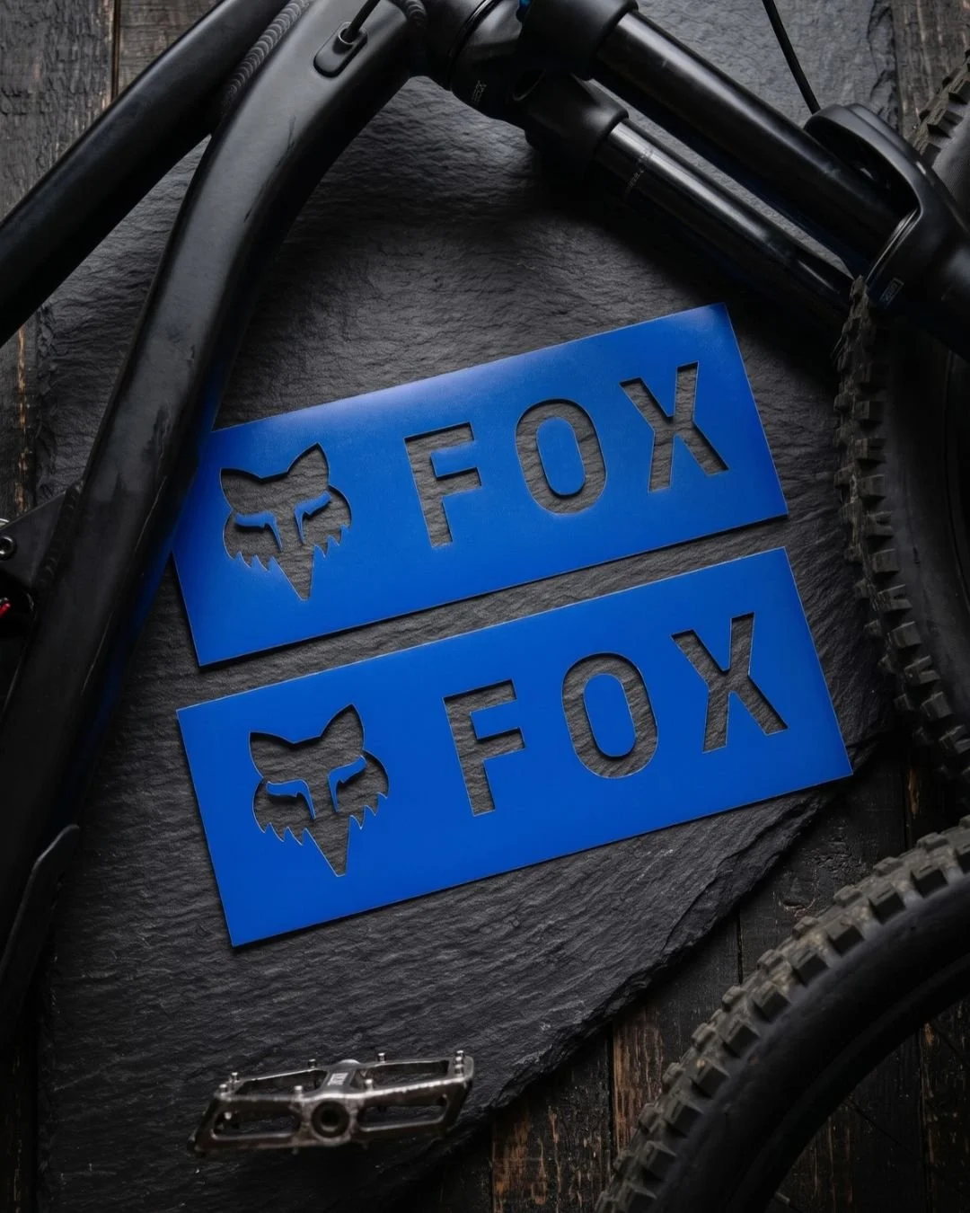Fox Head Box Logo Decals (2-Pack) – Premium MTB Frame, Helmet & Fork Vinyl Graphics