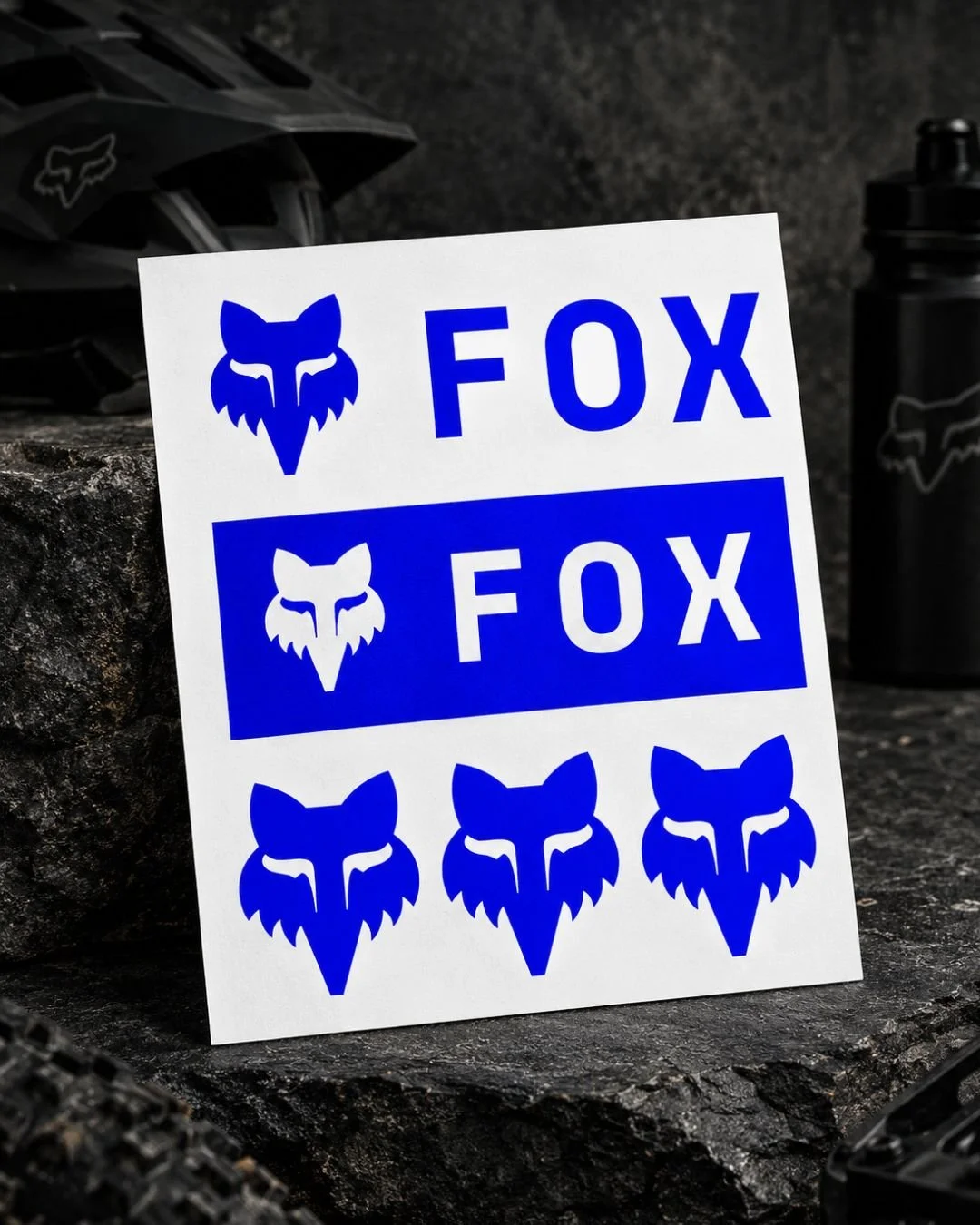 Fox MTB Vinyl Decal Pack (5-Pack) – Premium Frame, Fork & Helmet Graphics