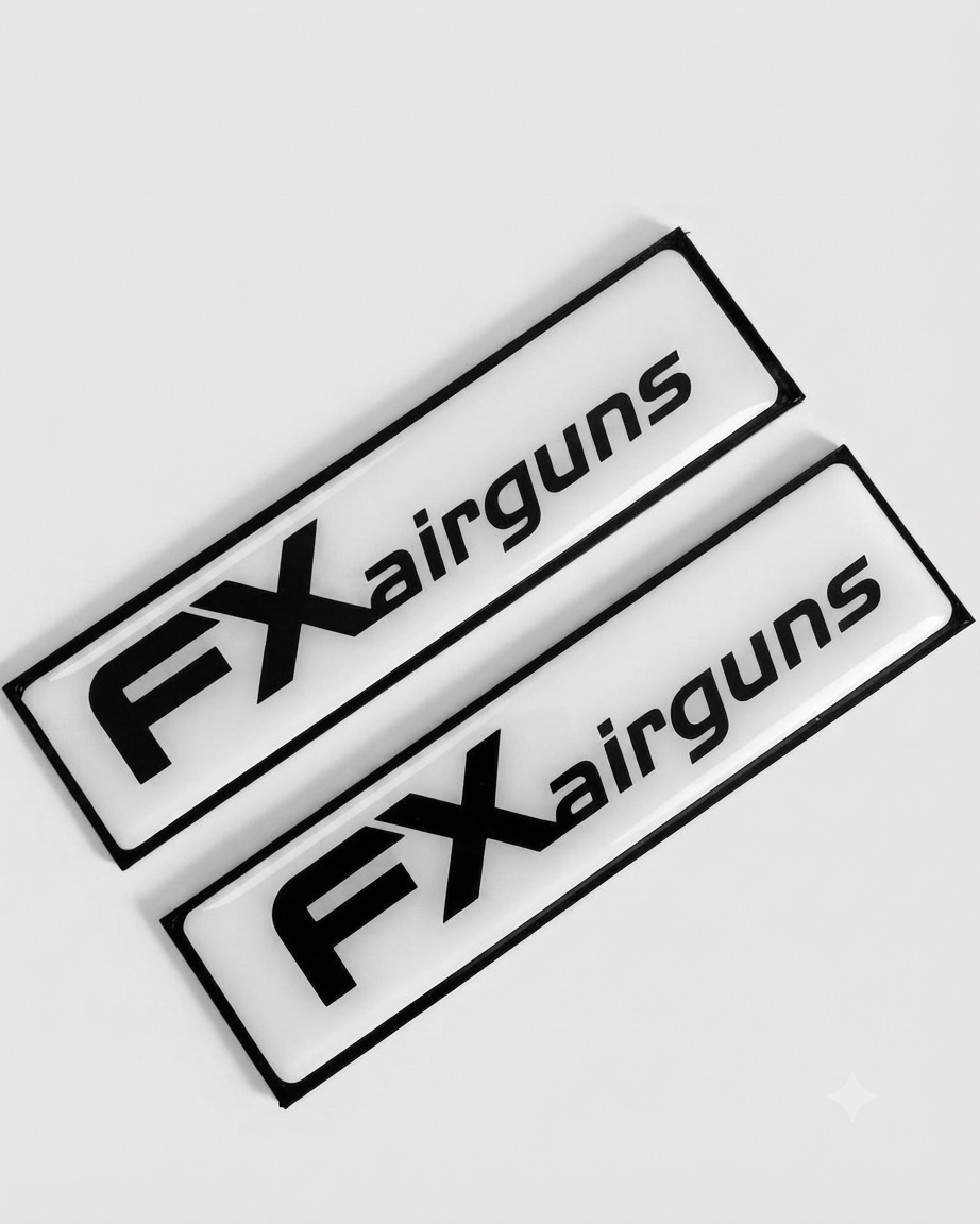 2 Premium FX Airguns Domed Resin Badges
