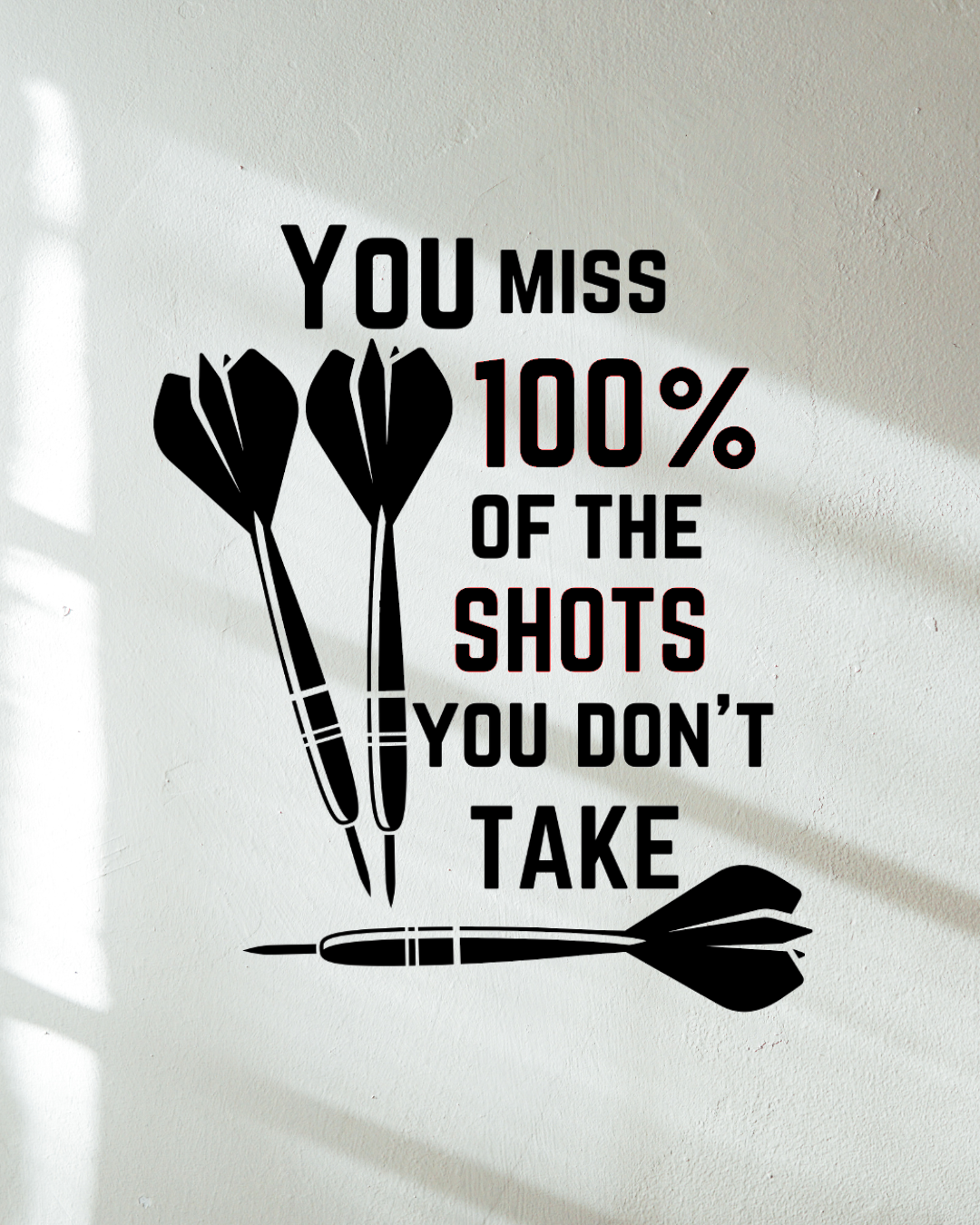 Darts Motivational Quote Decal