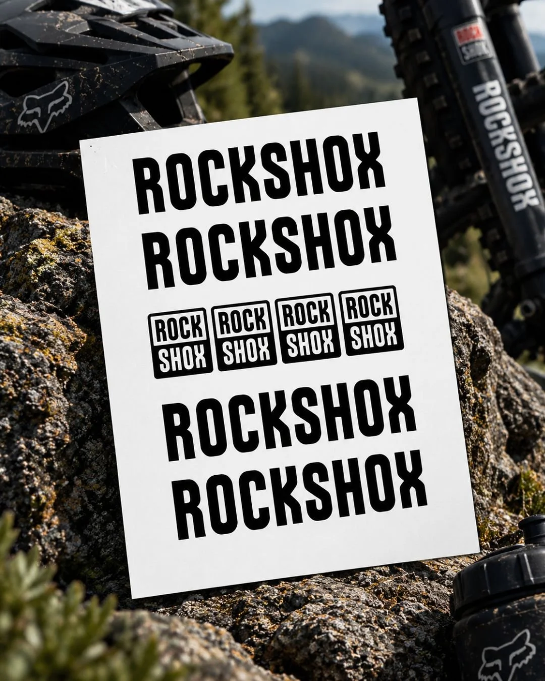RockShox MTB Fork & Frame Decal Pack (8-Pack) – Premium Vinyl Suspension Graphics