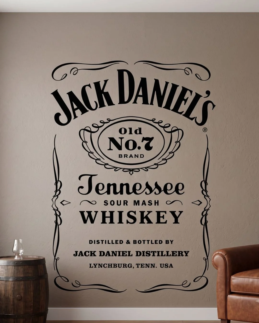 Whiskey Wall Art: Jack Daniel's Old No.7 Label