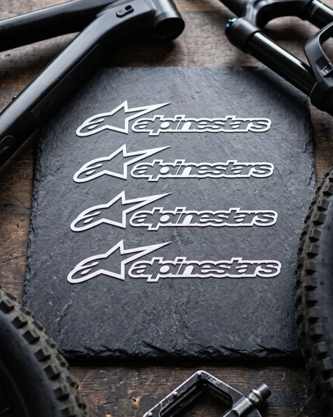 Alpinestars MTB & Moto Vinyl Decal Pack (4-Pack) – Premium Frame, Helmet & Fork Graphics