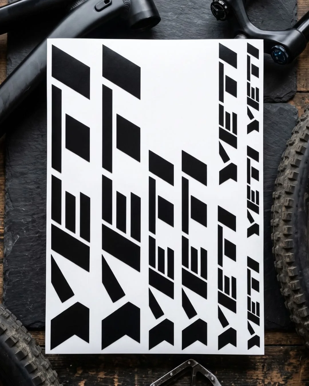 Yeti Cycles MTB Frame Decal Pack – Premium Vinyl Mountain Bike Graphics