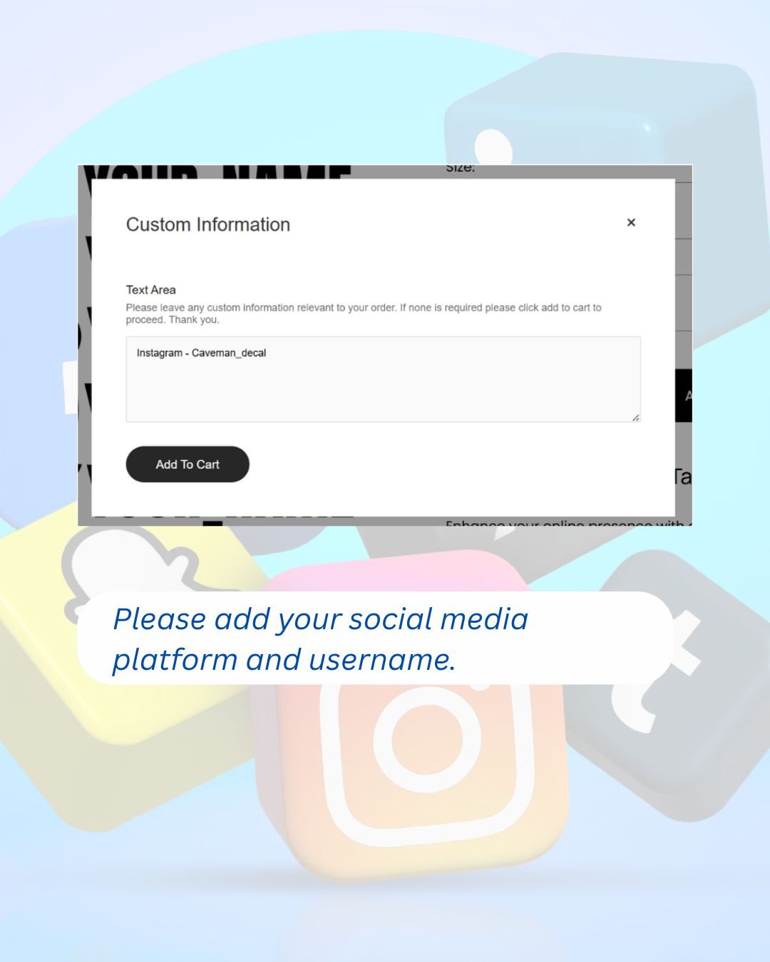 2 Custom Holographic Social Media Tags