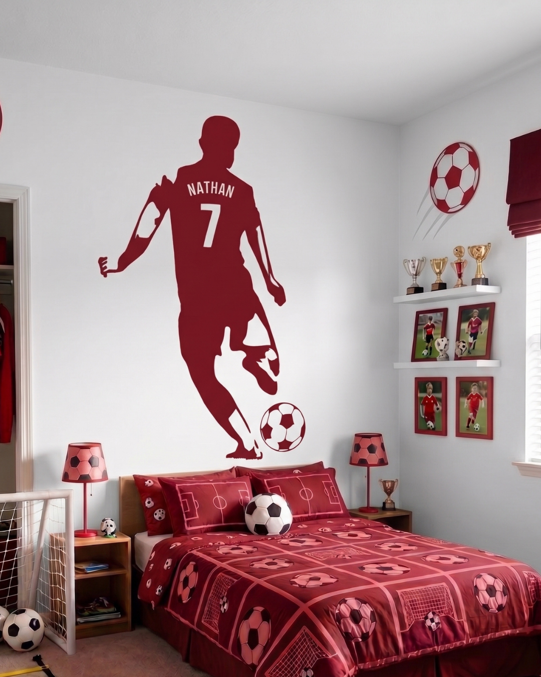 Personalised Football Player Wall Decal