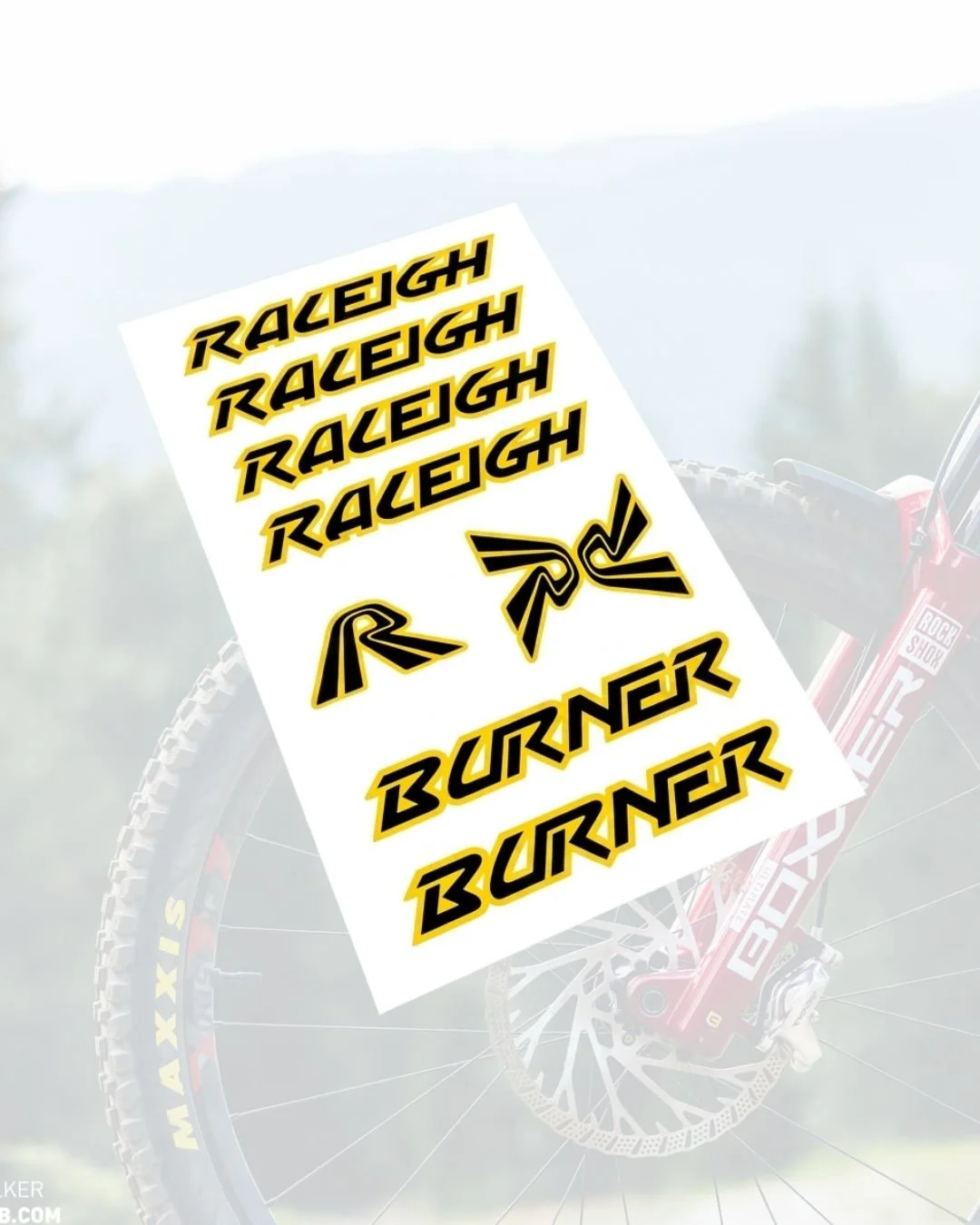 Raleigh Burner Decal Pack