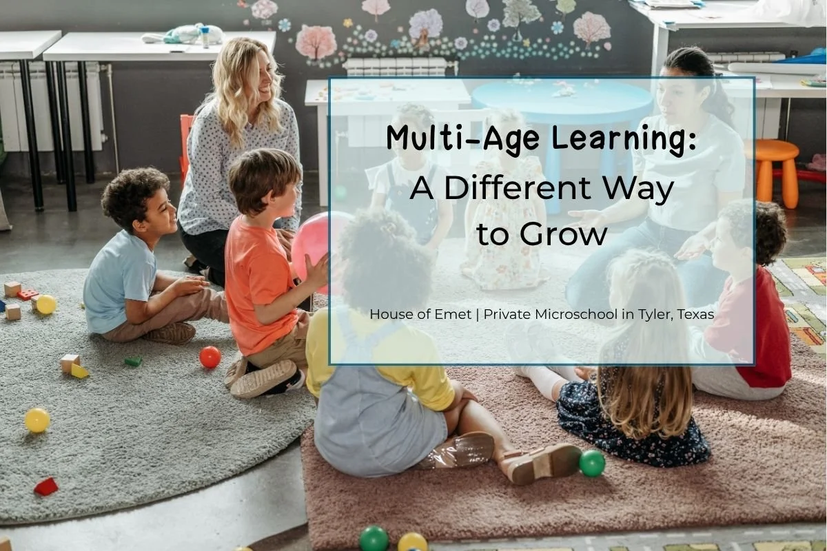 Older and younger students learning together in a collaborative classroom environment.