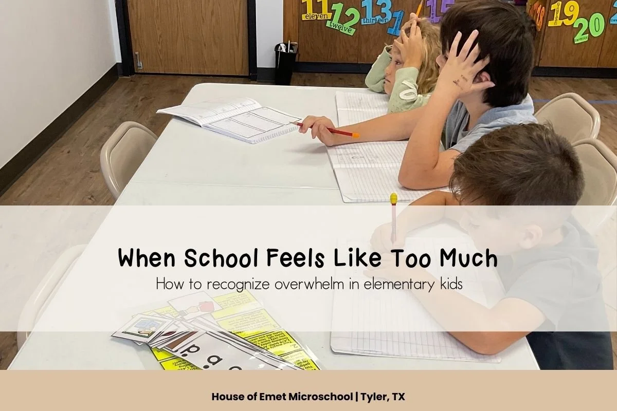 Recognizing signs of school overwhelm in elementary-aged children