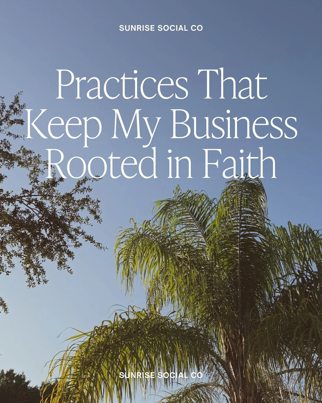 I&rsquo;m not perfect, but these practices keep my eyes focused on the One who is. 

&rarr; Watching the sunrise
Starts my day in awe of God&rsquo;s goodness. A time to pause, pray, and move my body.

&rarr; Weekly Sabbath
No work or social media for