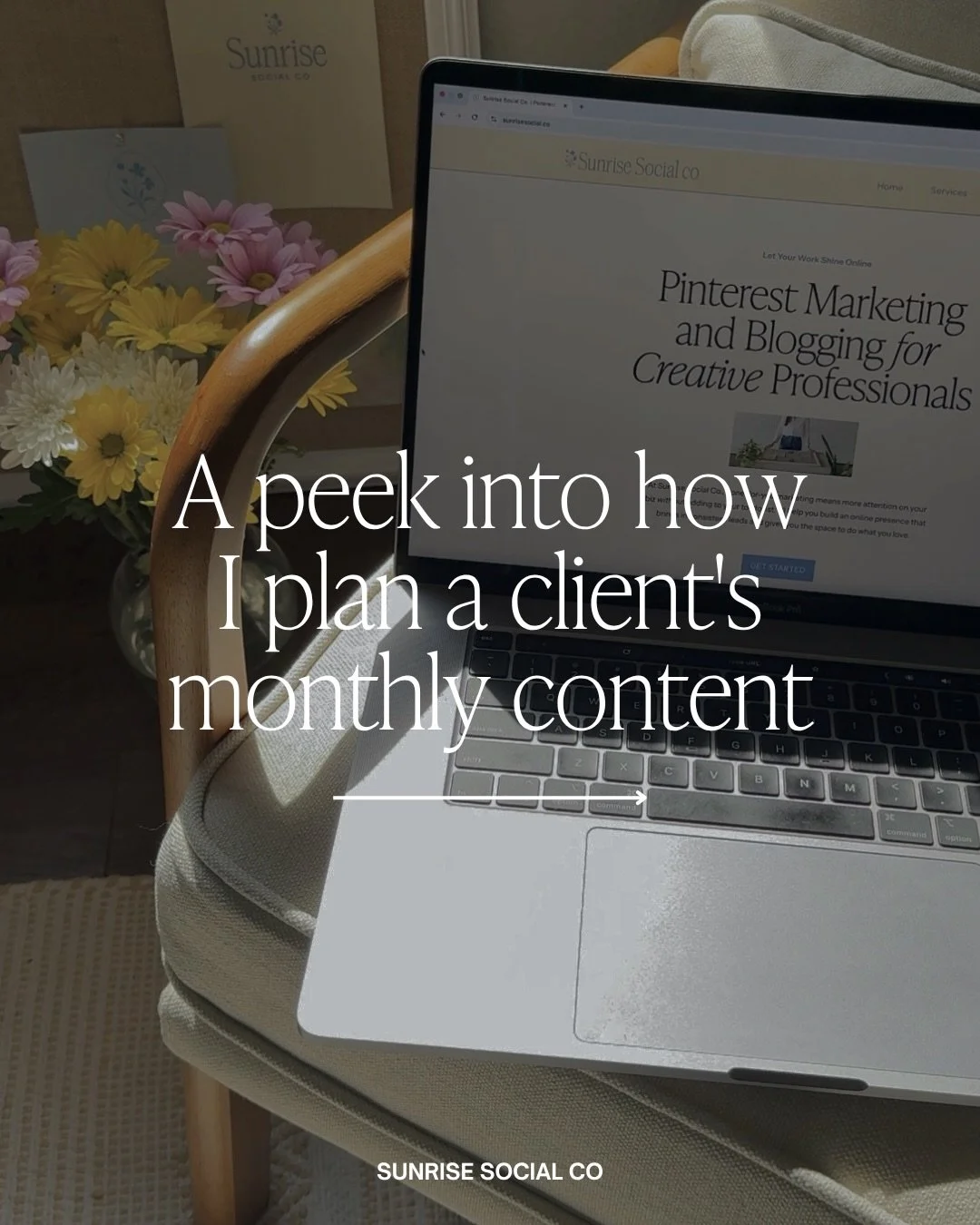 Ever wonder what&rsquo;s actually happening behind the scenes before I pin anything for a client? Here&rsquo;s the process ☀️

It&rsquo;s not just picking pretty images and scheduling them. Every month starts with their goals, what&rsquo;s trending s