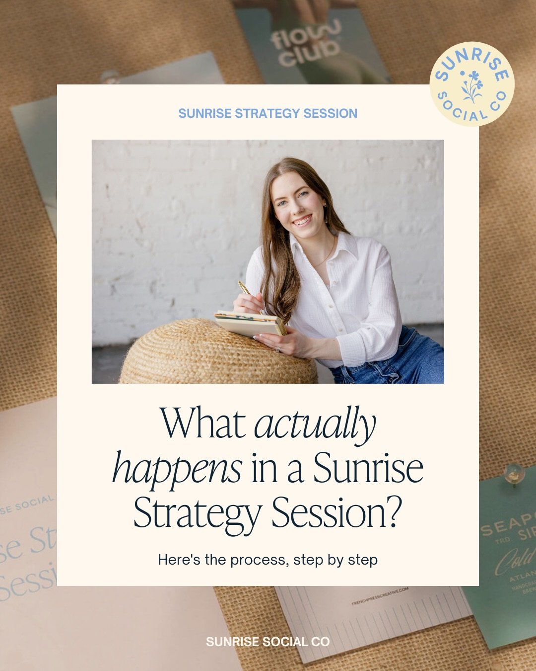Ever wonder what actually happens in a Sunrise Strategy Session? Swipe through to see the full process ☀️

This session exists for creatives who want a real plan, not just tips they&rsquo;ll forget by next week. 

We start with your goals, look at wh