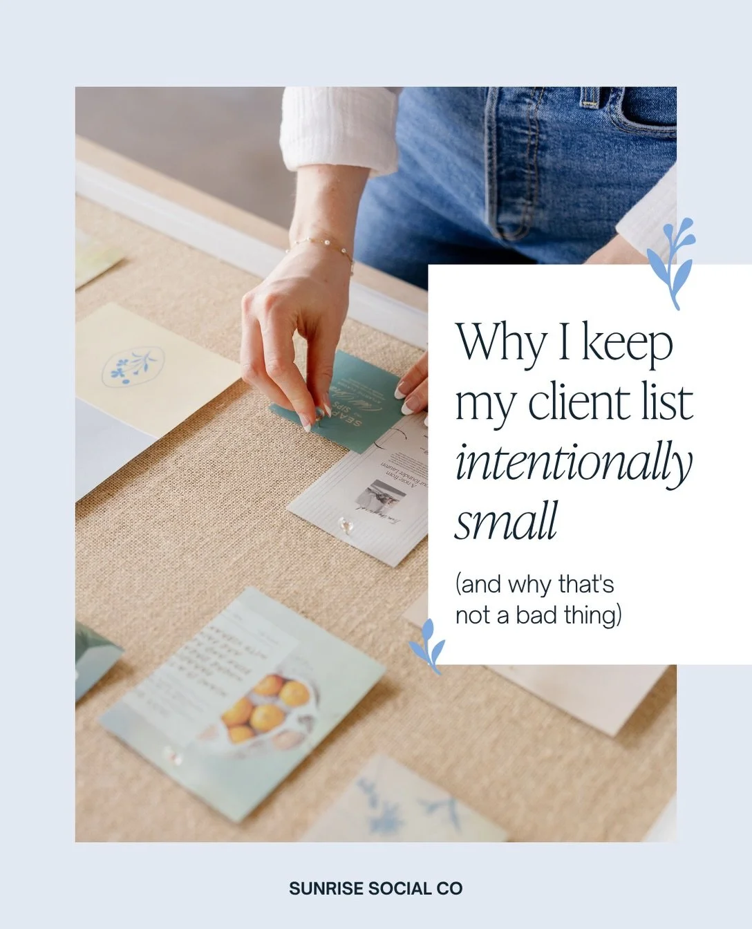 Why I keep my client list intentionally small (and why that&rsquo;s not a bad thing)👇 

A lot of Pinterest Managers scale by building a team, more clients, more hands doing the work. 

I&rsquo;ve chosen not to. 

When work gets handed off, something