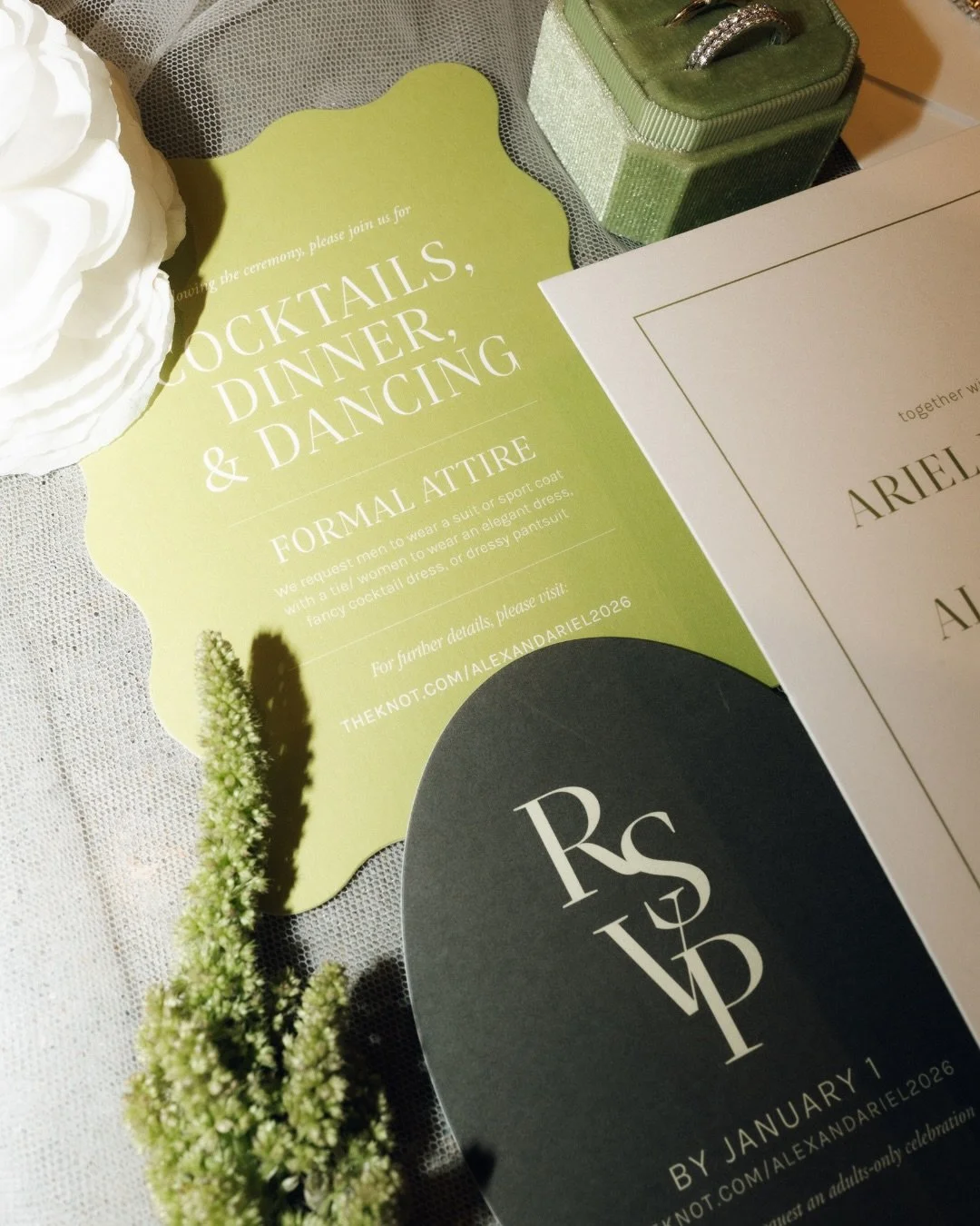 Perfectly layered shades of green with a modern typography set 👨🏽&zwj;🍳💋

The Mays / 02.28.26🤍

Photographer:&nbsp;@lyndimishephoto
Florals:&nbsp;@solstice_floral_studio
Venue:&nbsp;@strangreserve
Planner:&nbsp;@occasionsbyally
Cake:&nbsp;@taylo
